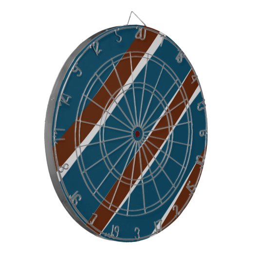 Blauw paarse vloedvormig vormlijnvormig golvend pa dartbord (Voorkant Links)