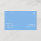 Blauw & Paarse Waterverf Holografische Ontwerpscho Visitekaartje (Achterkant)