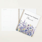 Blauw Paarse Wilde Bloem Waterverf Planner (Display)