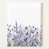 Blauw Paarse Wilde Bloem Waterverf Planner (Achterkant)