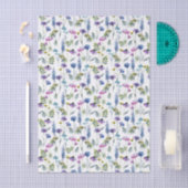 Blauw Paarse Wilde Bloem Waterverf Tissuepapier (Craft)
