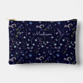 Blauw Paarse  Wildflower Bloempatroon Etui (Voorkant)