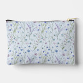 Blauw Paarse  Wildflower Bloempatroon Etui (Achterkant)