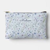 Blauw Paarse  Wildflower Bloempatroon Etui (Voorkant)