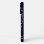 Blauw Paarse  Wildflower Bloempatroon iPhone Hoesje (Linkerkant)