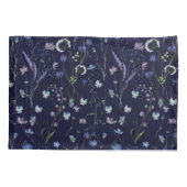 Blauw Paarse Wildflower Bloempatroon Kussensloop (Achterkant)