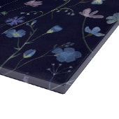 Blauw Paarse  Wildflower Bloempatroon Snijplank (Hoek)