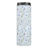 Blauw Paarse  Wildflower Bloempatroon Thermosbeker (Achterkant)