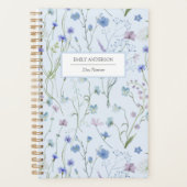 Blauw Paarse  Wildflower Floral Pattern 2026 Planner (Voorkant)