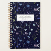 Blauw Paarse  Wildflower Floral Pattern 2026 Planner (Voorkant)