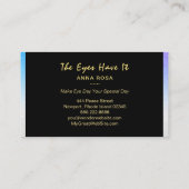 *~* BLAUW - PAARSE wimpers extensies wenkbrauwen G Visitekaartje (Achterkant)