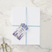 Blauw Paarse Wisteria Bloemengroen dank u Cadeaulabel (Met Touw)