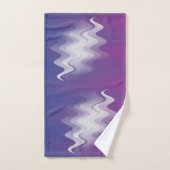 Blauw paarse wit bad handdoek (Handdoek)