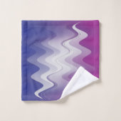 Blauw paarse wit bad handdoek (Wasdoekje)