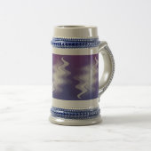 Blauw paarse wit bierpul (Voorkant rechts)