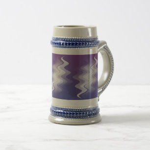 Blauw paarse wit bierpul