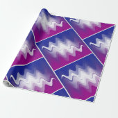 Blauw paarse wit cadeaupapier (Uitgerold)