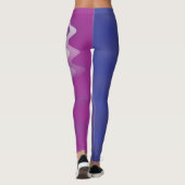 Blauw paarse wit leggings (Achterkant)