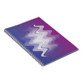 Blauw paarse wit notitieboek (Rechterzijde)