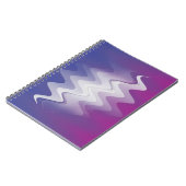 Blauw paarse wit notitieboek (Linkerzijde)