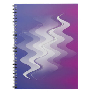 Blauw paarse wit notitieboek
