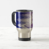 Blauw paarse wit reisbeker (Voorkant links)