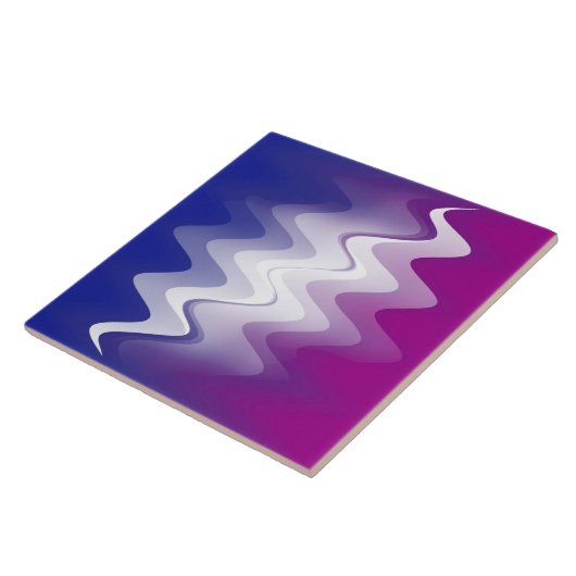 Blauw paarse wit tegeltje (Zijkant)