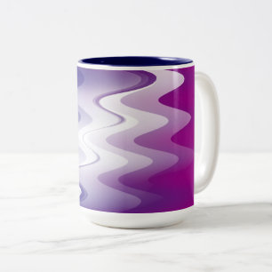 Blauw paarse wit tweekleurige koffiemok