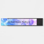 Blauw Paarse witte marmer, Abstract Deurbordje (Voorkant)