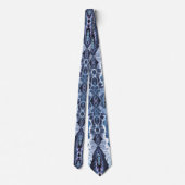 Blauw/paarse/witte Stropdas (Achterkant)