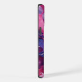 Blauw paarse witte vloeistoftelefoonhoesje iPhone hoesje (Rechterkant)