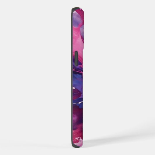 Blauw paarse witte vloeistoftelefoonhoesje iPhone hoesje (Rechterkant)