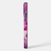 Blauw paarse witte vloeistoftelefoonhoesje iPhone hoesje (Linkerkant)