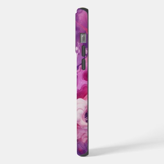 Blauw paarse witte vloeistoftelefoonhoesje iPhone hoesje (Linkerkant)