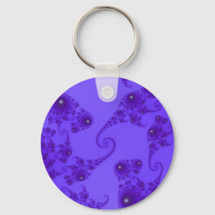 Blauw Paarse Zeepaard Kudde Sleutelhanger