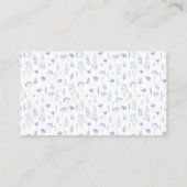 Blauw Paaskonijn baby shower luier verloting kaart (Achterkant)