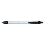 Blauw Paaspatroon Zwarte Inkt Pen (Achterkant)