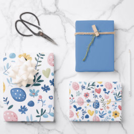 Blauw Paaswrapping Papier Bladset – 19 "x29" Inpakpapier Vel