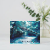 Blauw pad briefkaart (Staand voorkant)