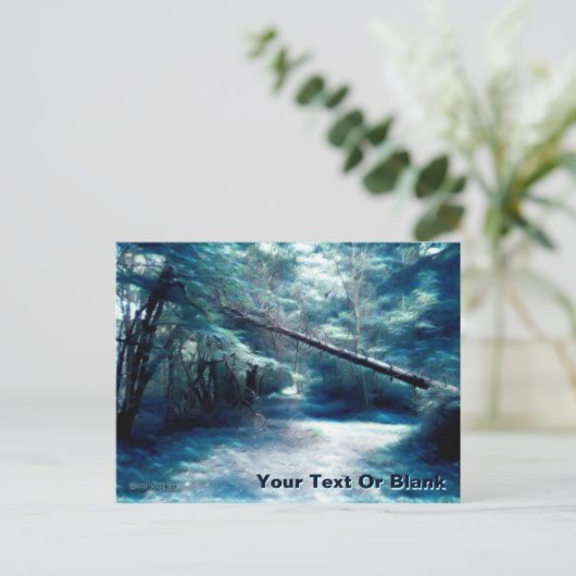 Blauw pad briefkaart (Staand voorkant)