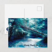 Blauw pad briefkaart (Voorkant / Achterkant)