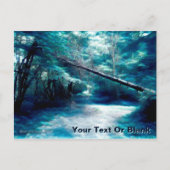 Blauw pad briefkaart (Voorkant)