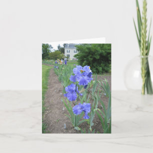 blauw pad kleine lege notitiekaart