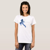 Blauw Paisley Awareness Lint Vlinder T-shirt (Voorkant volledig)