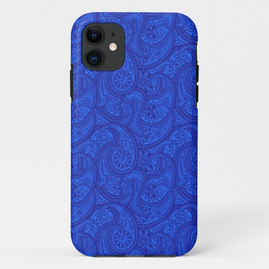 Blauw paisley Case-Mate iPhone case (Achterkant)
