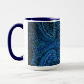Blauw paisley nostalgie uitstraling mok (Links)