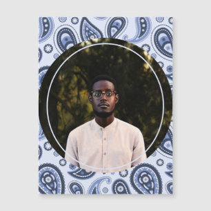 Blauw Paisley Patroon