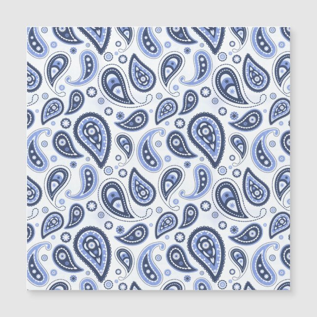 Blauw Paisley Patroon (Voorkant)
