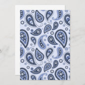 Blauw Paisley Patroon Aankondiging (Voorkant / Achterkant)