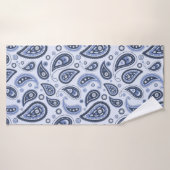 Blauw Paisley Patroon Badhanddoek (Badhanddoek)